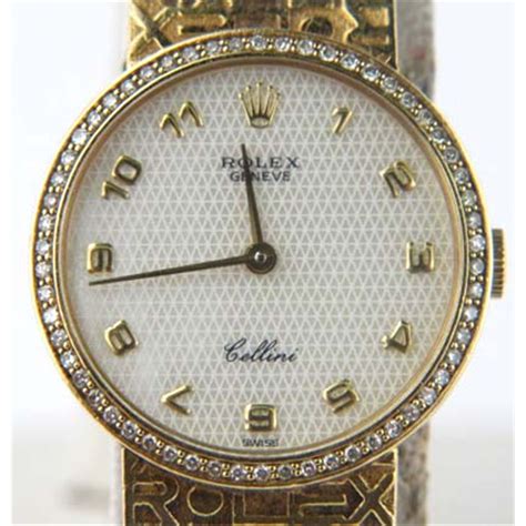 Rolex Cellini Yellow Gold Rainbow Diamond & Sapphire Cellini